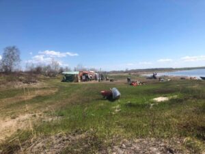 tents by river